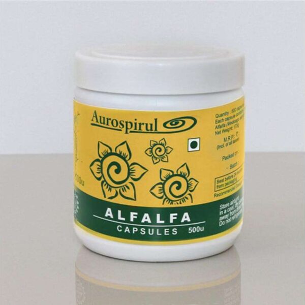 Aurospirul organic certified Alfalfa - 500 Veg Capsules