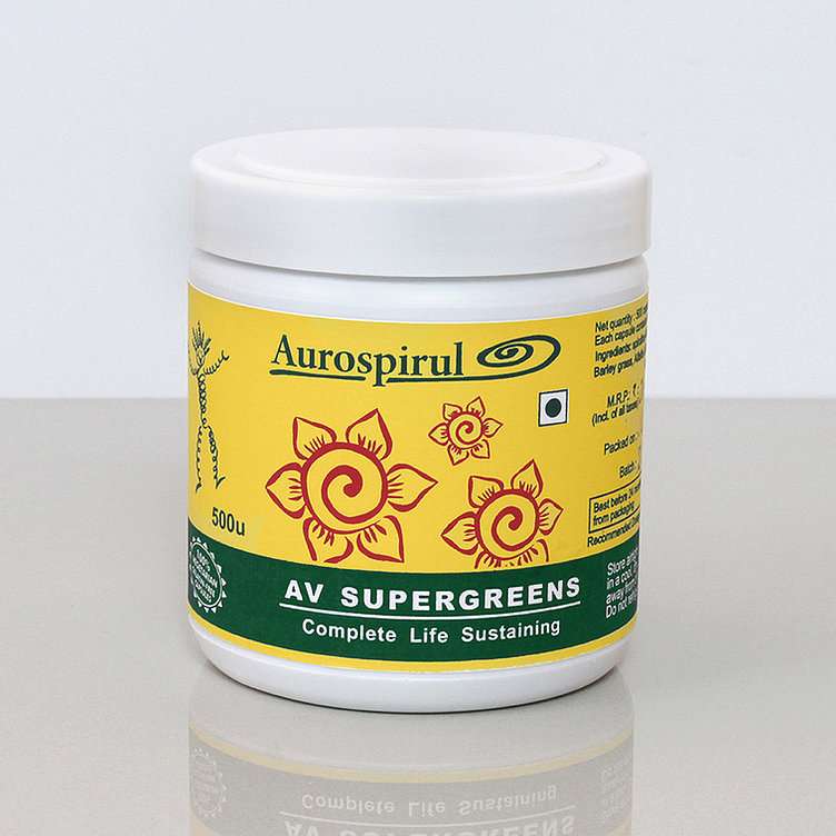 Aurospirul Av Supergreens - 500 Veg Capsules