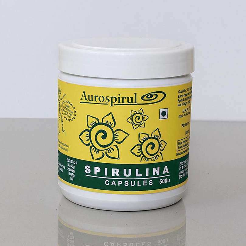 Aurospirul Sun-Dried Spirulina - 500 Veg Capsules