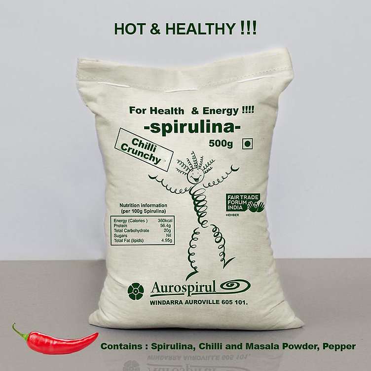 Aurospirul Sun-Dried Spirulina Chilli Crunchy - 500g