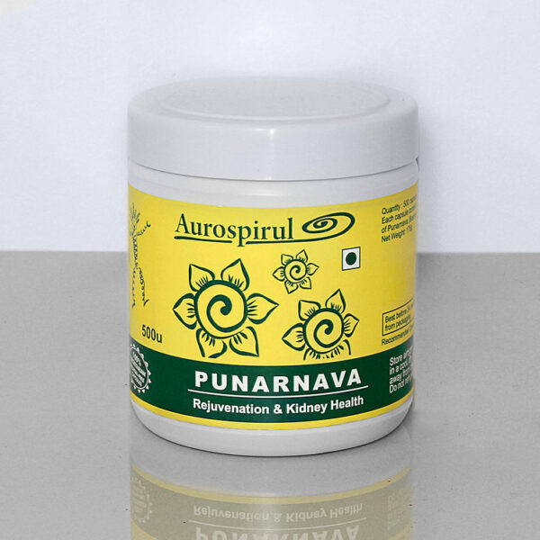 Aurospirul organic certified Punarnava - 500 Veg Capsules