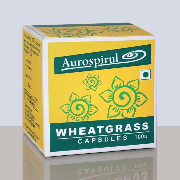 Aurospirul organic certified Wheatgrass  - 100 Veg Capsules