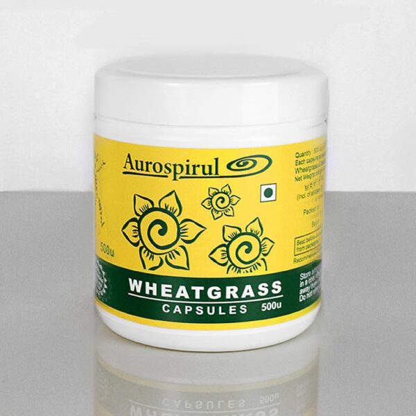 Aurospirul Organic Certified Wheatgrass - 500 Veg Capsules