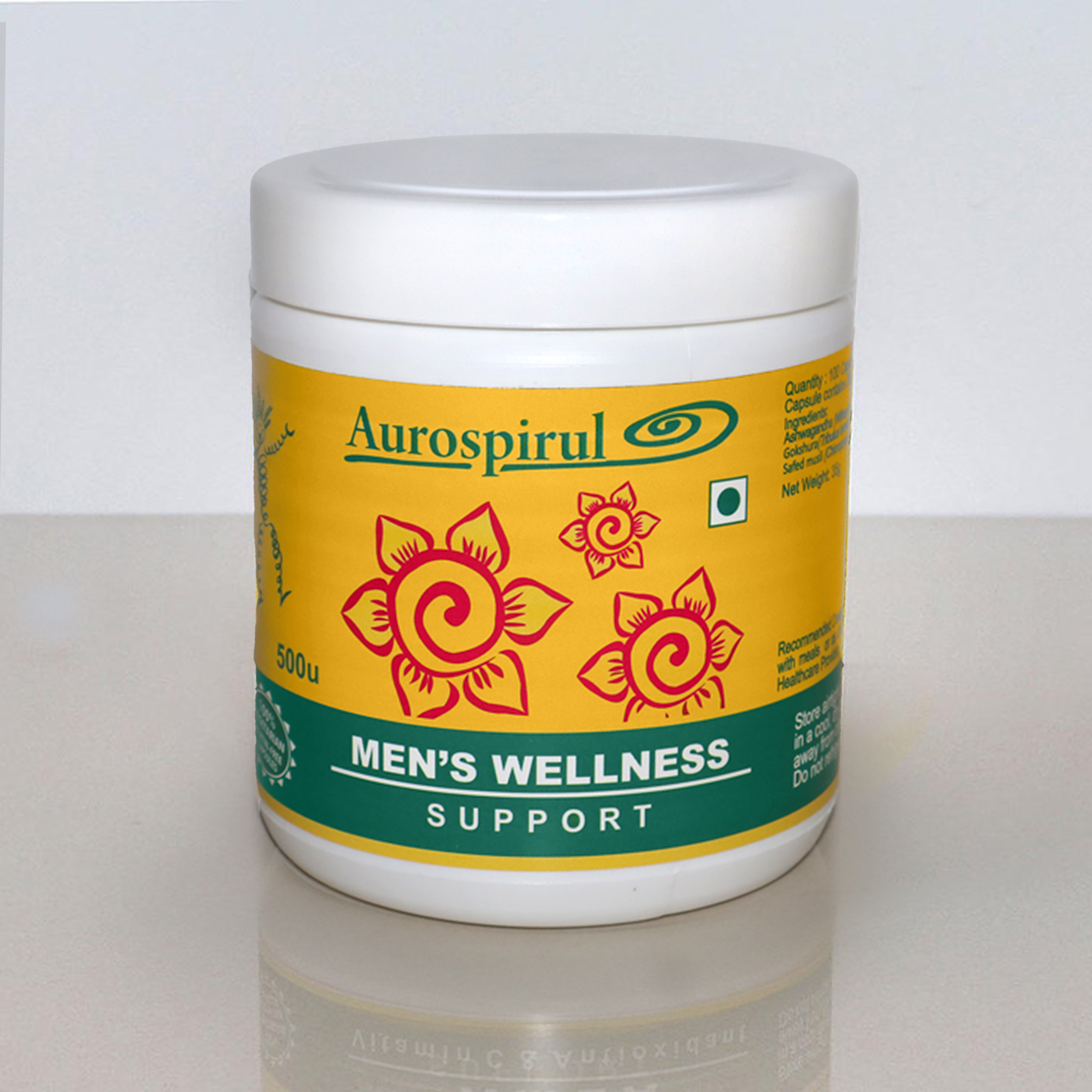 Aurospirul Men’s Wellness Support – 500 Veg Capsules